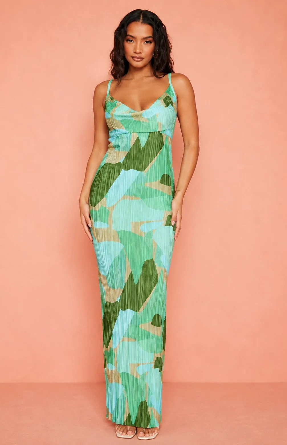 Women's Elegant Cowl Neck Backless Maxi Dress